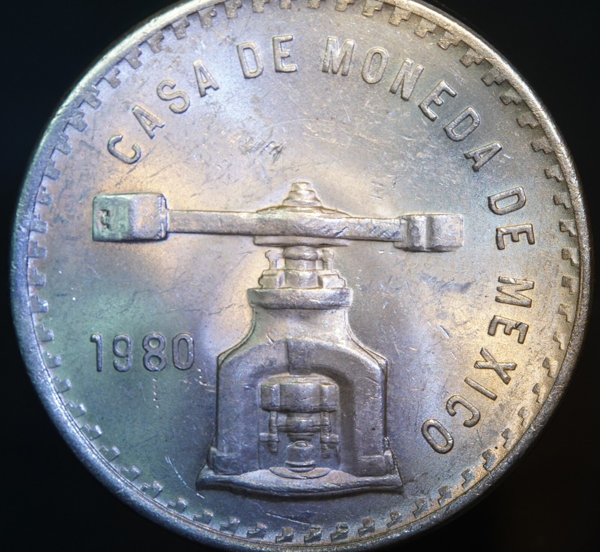 Casa De Moneda De Mexico 1980 Peso Una Onza 1oz 925 Silver art bar