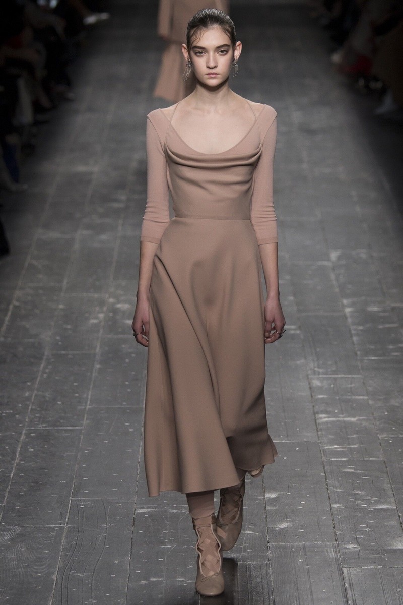 Valentino Blush Wool Silk Blend Midi Dress IT 38 | eBay