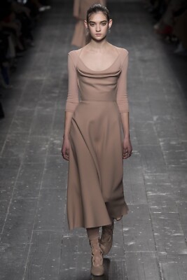VALENTINO Blush Pink Wool Silk Blend Midi Dress Size IT 38 | eBay 