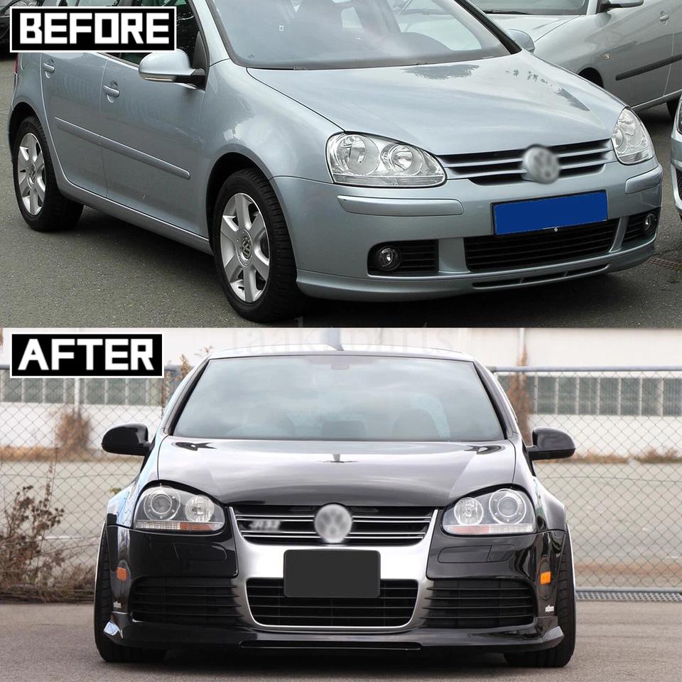 R32 Style Front Bumper Cover W/ Grille For Volkswagen Golf 5 VW MK5 2003-2008 Foto 3 de 4