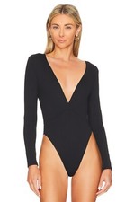 Only Hearts Long Sleeve Wrestle Me Bodysuit Black sz Small