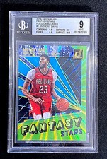 2018 BGS 9 MINT Fantasy Stars Holo CAMO LASER PRIZM /10 Anthony Davis #1 G2274