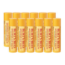 Lip Balm Original Beeswax 12Count Pack In Bulk Lip Moisturizer Tint-Free Natural