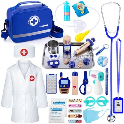 Spark Imaginative Play - 35 Pc Doctor Kit with Real Stethoscope