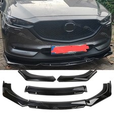 For Mazda 3 6 Sedan Flat Gloss Black Front Bumper Splitter Spoiler Lip Body Kit