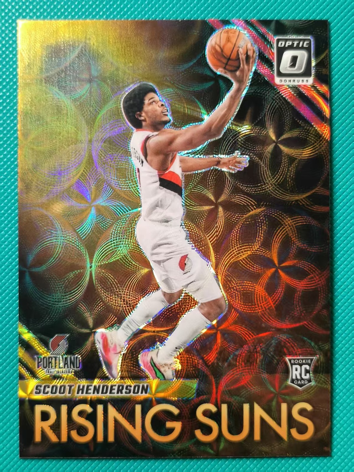 Scoot Henderson 2023-24 Donruss Optic 76/99 Orange Choice Rising Suns RC #17