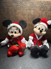 Disney Mickey Mouse and Minnie Mouse Plush Toys 2024 Christmas Outfits 16  