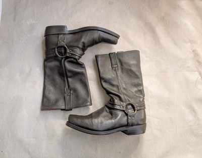Caborca Harness Boots Brown Leather Men 8.5 Buckle Rubber USA | eBay
