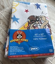 NWT Vintage 1999 Looney Tunes Taz Throw Blanket 45x60