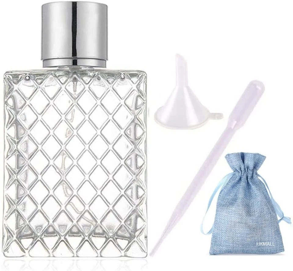 Frascos de spray de vidro 100 ml 3,4 oz para óleos essenciais, perfumes, mis vazios e claros... - Imagem 2 de 4