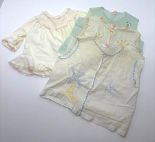 Vintage 1960s Baby Diaper Shirts--Two Styles--Set of 4