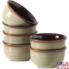 Ceramic Bowls Set of 6 Durable Microwave Dishwasher Safe Perfect Serving Meals