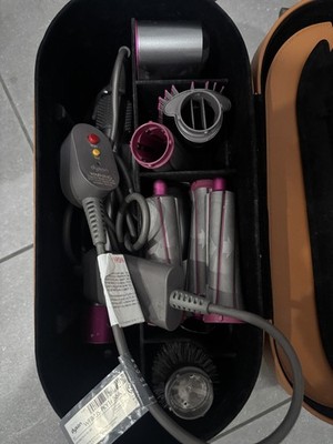 Dyson Airwrap HS01 Nickel/Fuchsia 7 Attachments For Parts/Repair