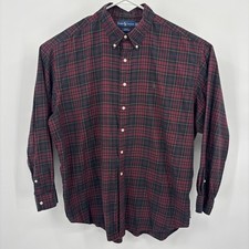 Ralph Lauren Blake 100 Cotton Shirt Red  Black Plaid Button Down Sz 2XL VTG