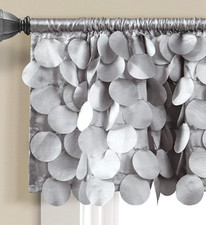 Lush Decor Lush Grey Gray Fancy Gigi Valance Textured Window Curtain 70" x 14"