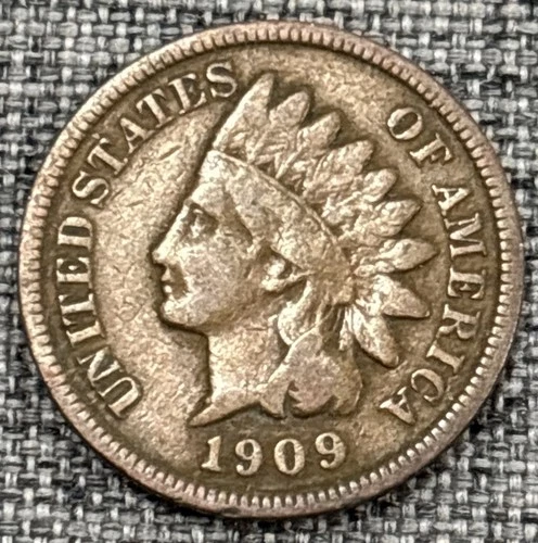 1909 Indian Cent-VG- Free Shipping