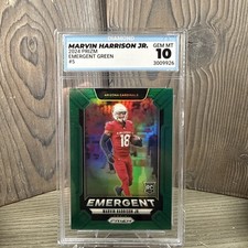 2024 Panini Prizm Emergent Marvin Harrison Jr. #5 Green Prizm (RC)  10 GEM MT