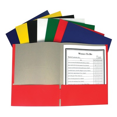 C-Line Recycled Paper Portfolio Without Prongs 2 Pocket Assorted Colors 60 ct