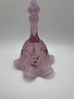 Vintage Pink Fenton Hand Painted Opalescent Bell. — photo 5
