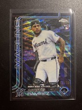 2025 Topps Chrome Update Agustin Ramirez (RC) Rookie Debut Black Wave /10