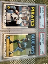 (2) 1986 Topps TIFFANY #578 LEE MAZZILLI  psa 9 PITTSBURGH PIRATES Dasamo Garcia