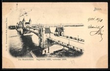 Bonn, Partie der Rheinbrücke, Ansichtskarte ...