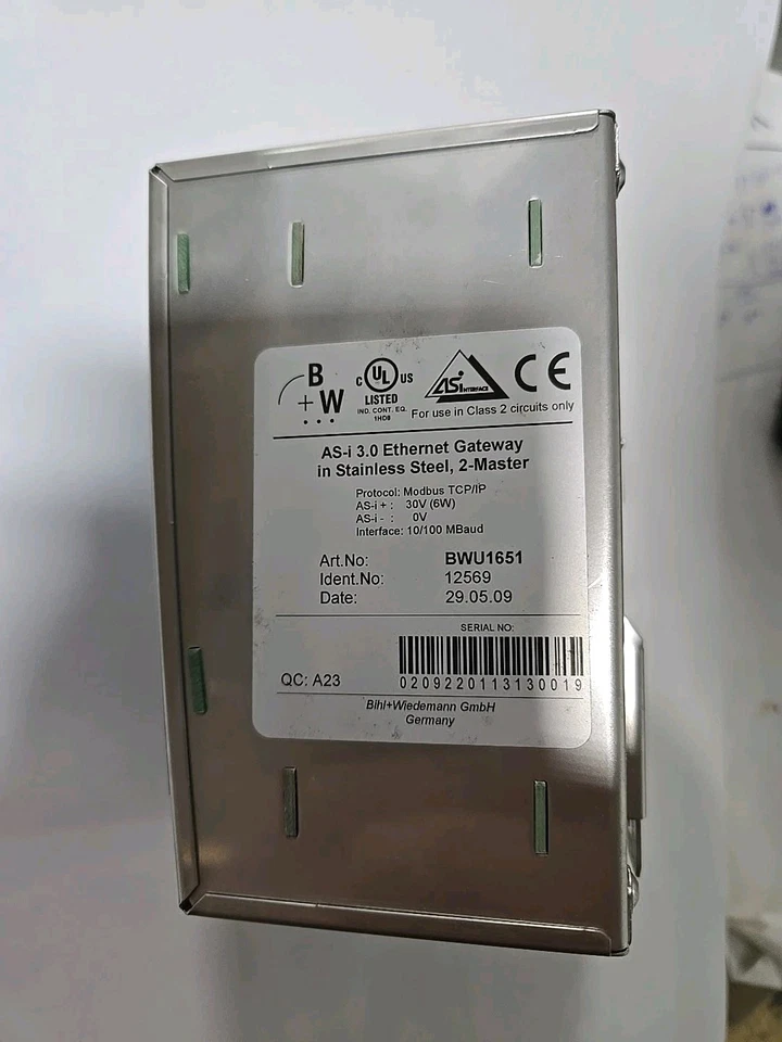 Bihl + Wiedemann BWU1651 AS-i 3.0 Ethernet Gateway 12569 - Image 2 of 4