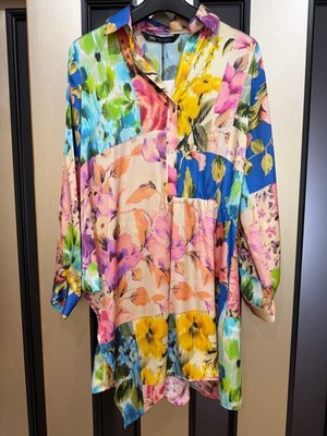 ZARA patchwork print all-in-one multicolor