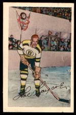 1952-53 PARKHURST HAL LAYCOE BOSTON BRUINS #71 VGEX+ CREASES CORNERS TOUCHED