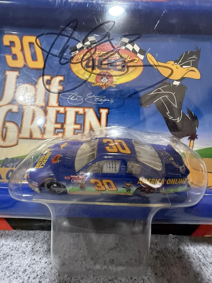 NASCAR Jeff Green Autógrafo 2001 Loony Tunes 1/64 Diecast Foto 2 de 3