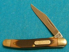 CUCHILLO VINTAGE SCHRADE EE. UU. 18OT ANTIGUO ÁCARO PODEROSO CABALLEROS LOCKBACK DOGLEG JACK