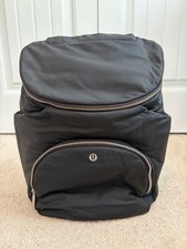 Lululemon New Parent Backpack Black 17L Diaper Bag Unisex Travel Baby Bag Multi
