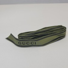 Authentic GUCCI Ribbon Green 5/8" W x 72  L Spell Out Made in Italy