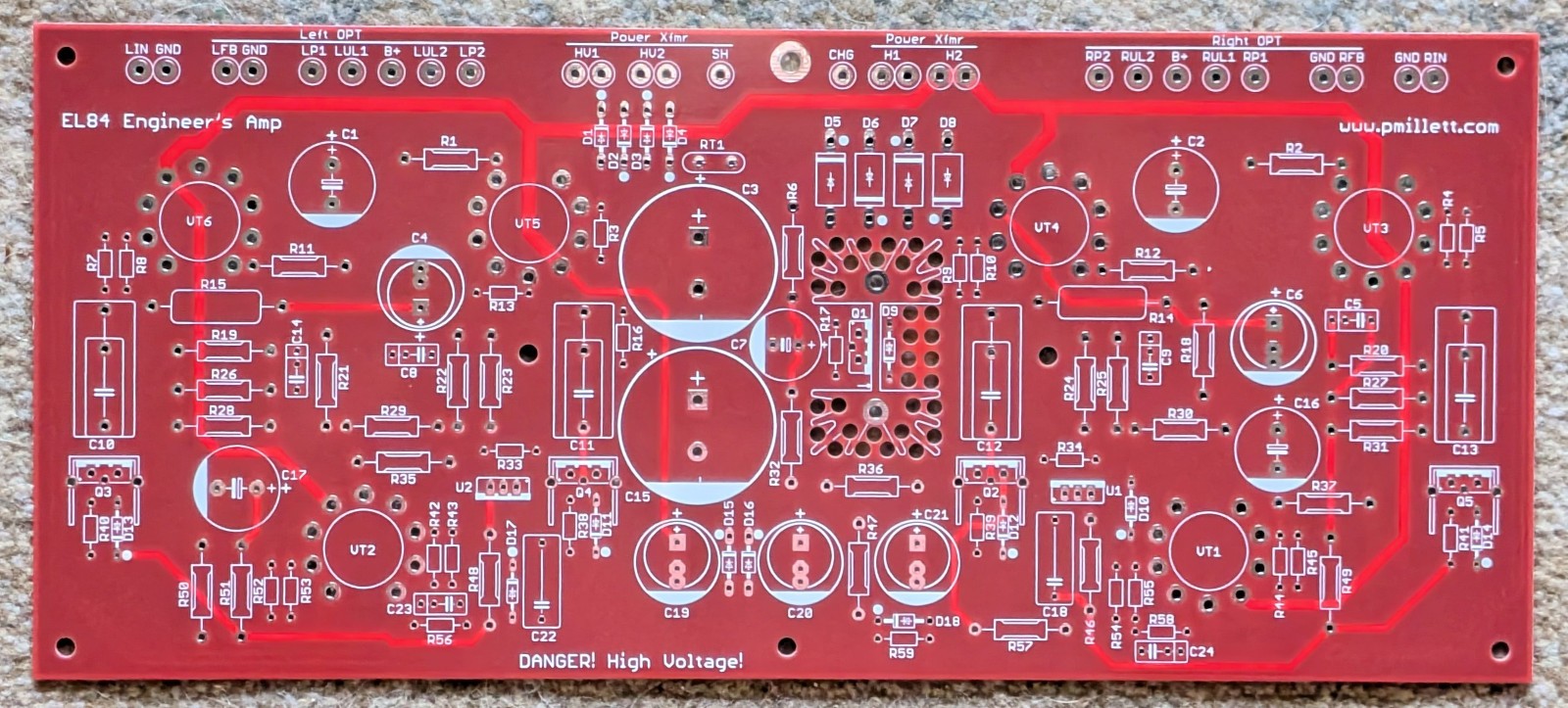 DIY PCB - "EL84 Engineer's Amplifier" P-P tube amp