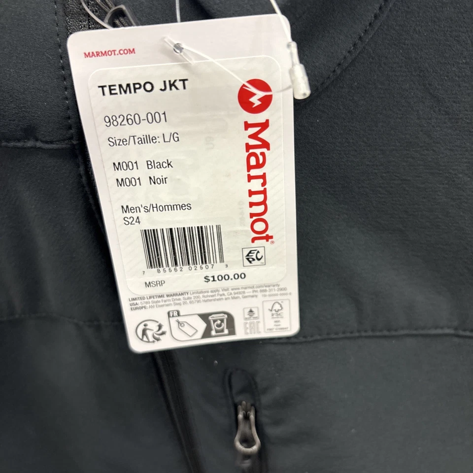 NEW Marmot Tempo Jacket Breathable Water Resistant Soft-Shell - Mens Large $100 - Image 4 of 4