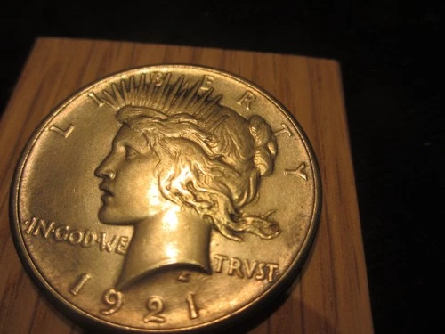 1921 US Peace Silver Dollar $1 High-Relief   AU