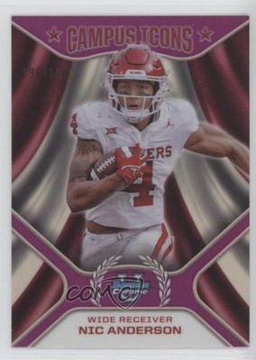 2024 Bowman U Chrome Campus Icons Fuchsia Refractor 136/150 Nic Anderson 10w8