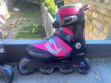 K2 Marlee Pro Girls Adjustable Inline Skates UK 3-7 + protective pads