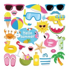 Summer Photo Booth Birthday Props for
