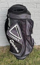 TaylorMade 14-Way Dividers Pockets Black  Gray Golf Cart Bag