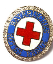 Anstecknadel -Bayerisches Rotes Kreuz -blau weiss-- emailliert