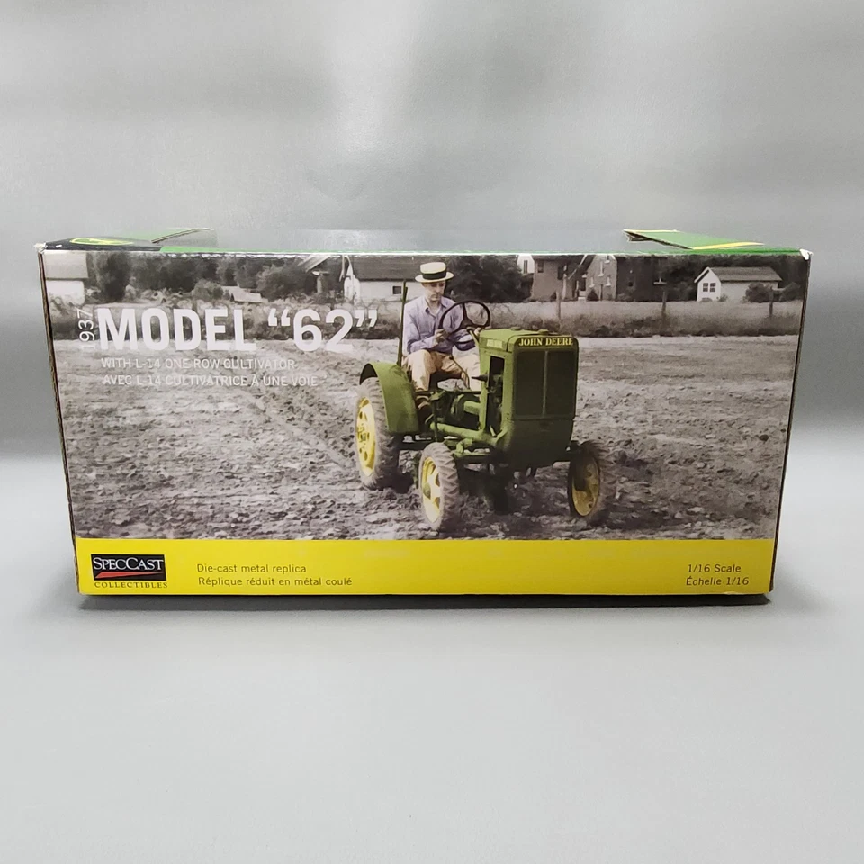 Speccast John Deere 1937 Model 62 Tractor L-14 Cultivator 1:16 Diecast JDM219 - Image 4 of 4