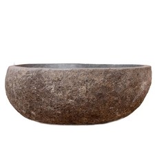 Vogeltränke aus Natur Flussstein  Wasserschale Ø25cm Winterfest 6-7 Kg