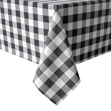 Checkered Tablecloth Rectangle, 30 x 60 Inch - Waterproof and Wrinkle Resista...