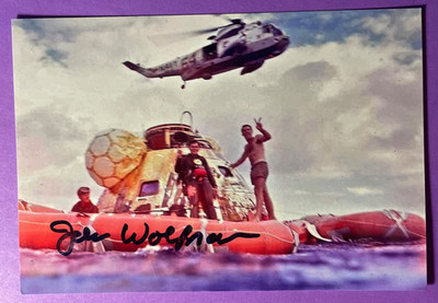 SIGNED JOHN WOLFRAM AUTOGRAPH 4''x6'' PHOTO - NASA - APOLLO 11 FROGMAN
