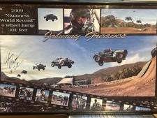Monster Energy Johnny Greaves Guiness World Record 4 Wheel Jump Poster Signed