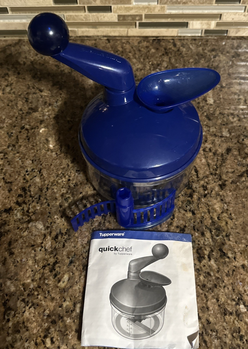 Tupperware Quick Chef Food Processor Chopper System Sapphire Blue