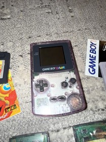 Nintendo Game Boy Color  System CGB-001 - Atomic Purple System & Games Mario !