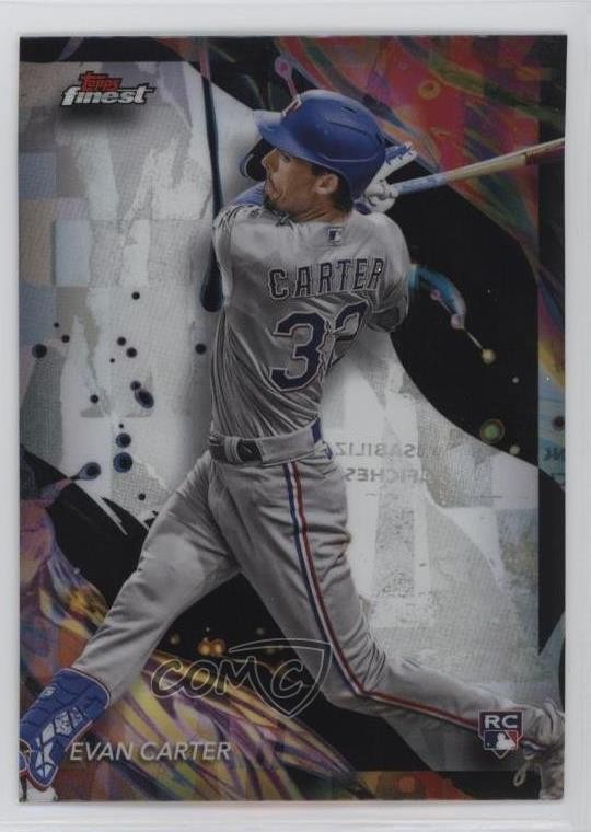 2024 Topps Finest Uncommon Refractor Evan Carter #107 0f59