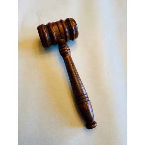 Vintage Judge Wood Gavel Wooden Mallet Hammer Brown  Mini 3.5”
